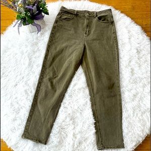 American Eagle Womens hi rise jeans 10 stretch green